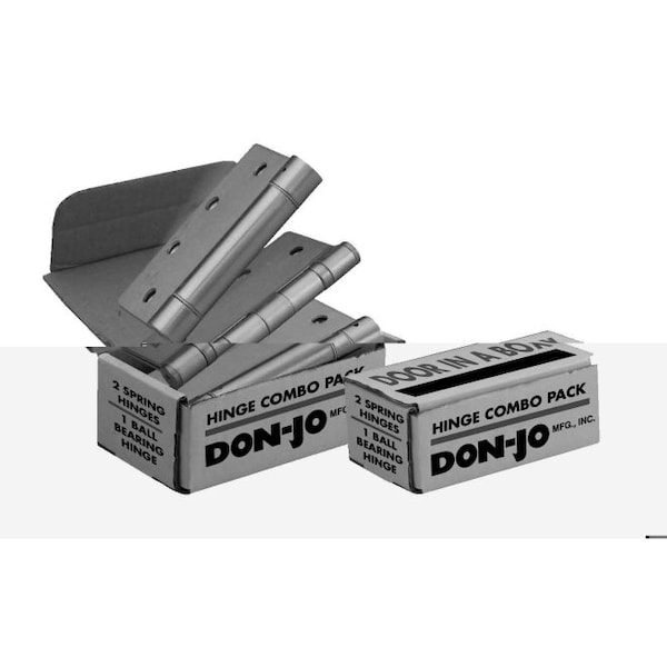 4-1/2" x 4-1/2" Combo Hinge Pack with One Spring Hinge and Two Ball Bearing Hinges 36PK